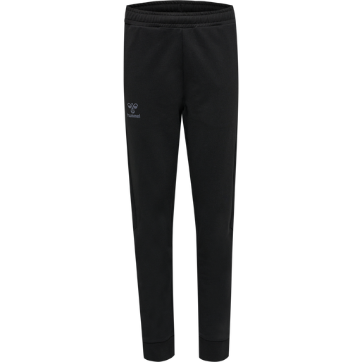 hmlOFFGRID COTTON PANTS KIDS, JET BLACK/FORGED IRON, packshot