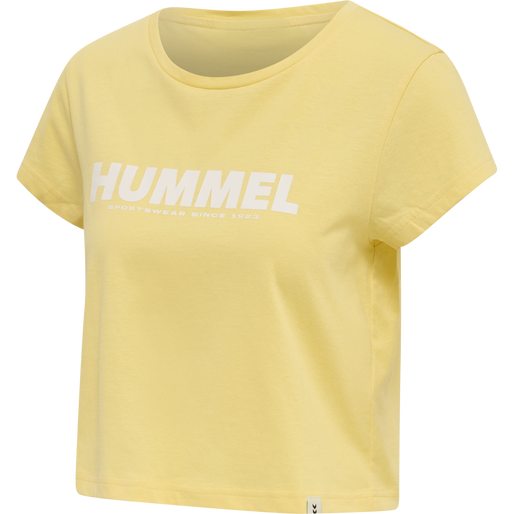 hmlLEGACY WOMAN CROPPED T-SHIRT, GOLDEN HAZE, packshot