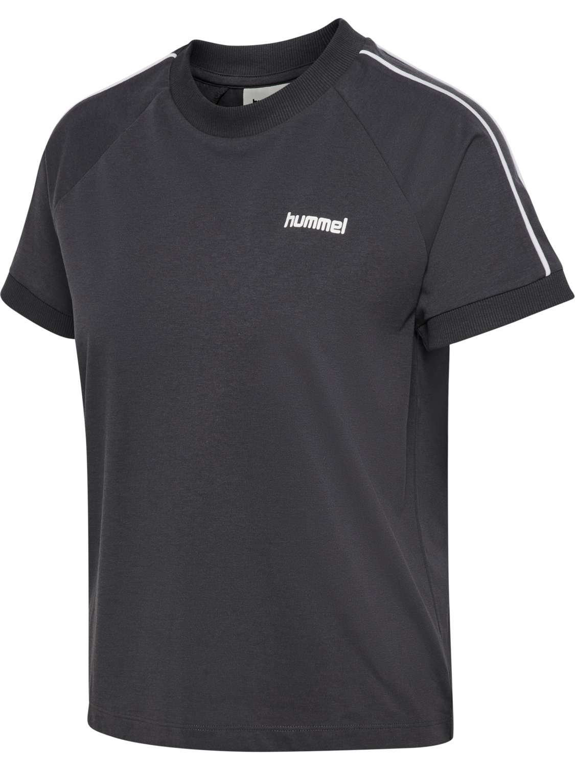 hmlPULSE PIPING W T-SHIRT S/S, EBONY, packshot