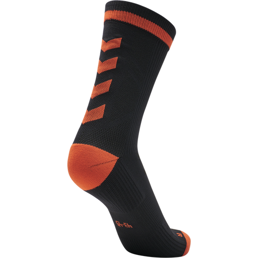 ELITE INDOOR SOCK LOW PA, BLACK/FIESTA, packshot