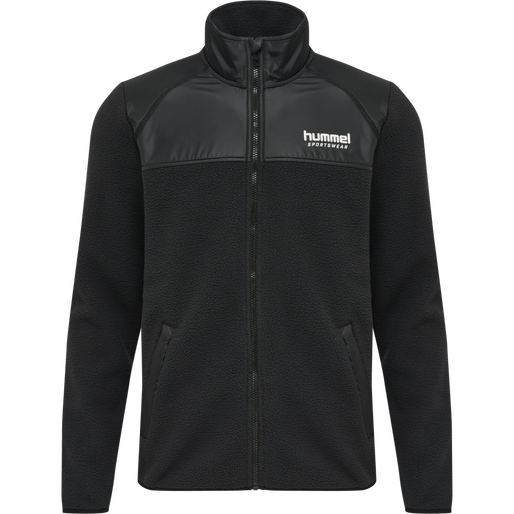 hmlLGC CHARLEY FLEECE JACKET, BLACK hmlLGC CHARLEY FLEECE JACKET, BLACK, packshot