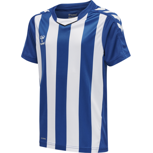 hmlCORE XK STRIPED JERSEY S/S KIDS, TRUE BLUE/WHITE, packshot