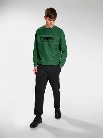 hmlLGC KYLE SWEATSHIRT, DARK GREEN, model