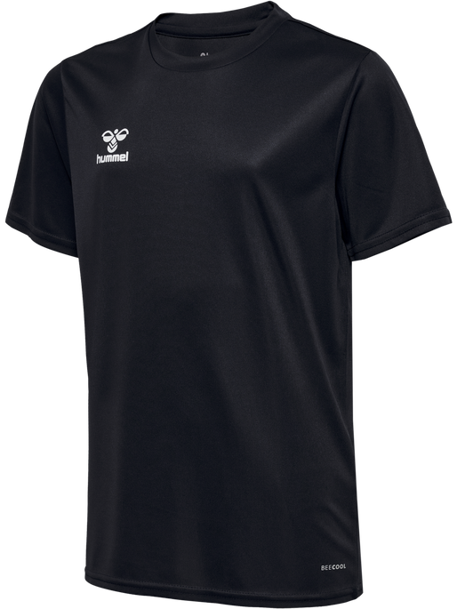 hmlESSENTIAL JERSEY S/S KIDS, BLACK hmlESSENTIAL JERSEY S/S KIDS, BLACK, packshot