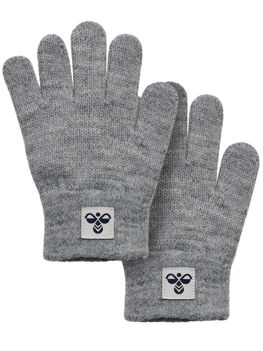 hmlJR KNIT GLOVES 2-PACK, GREY MELANGE, packshot