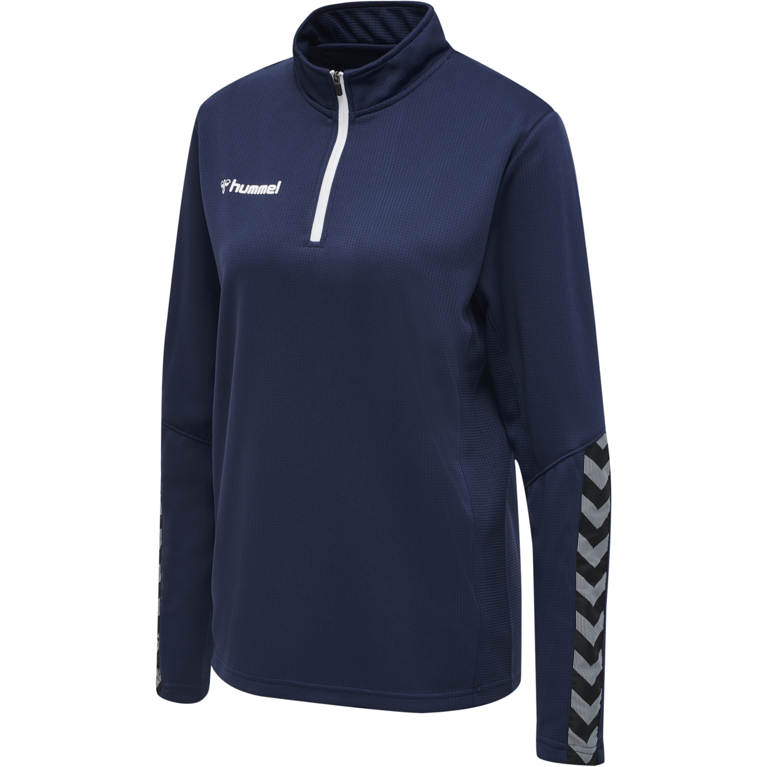 hmlAUTHENTIC HALF ZIP SWEATSHIRT WOMAN, MARINE, packshot