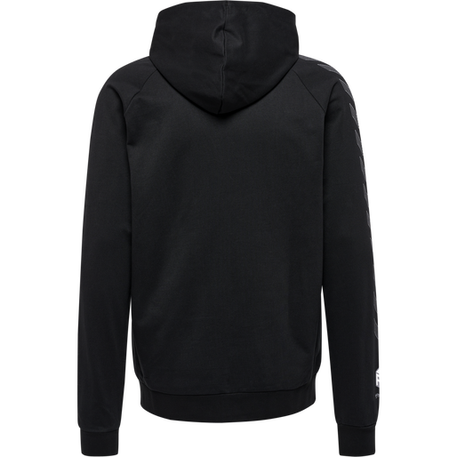 hmlMOVE GRID COTTON ZIP HOODIE, BLACK, packshot