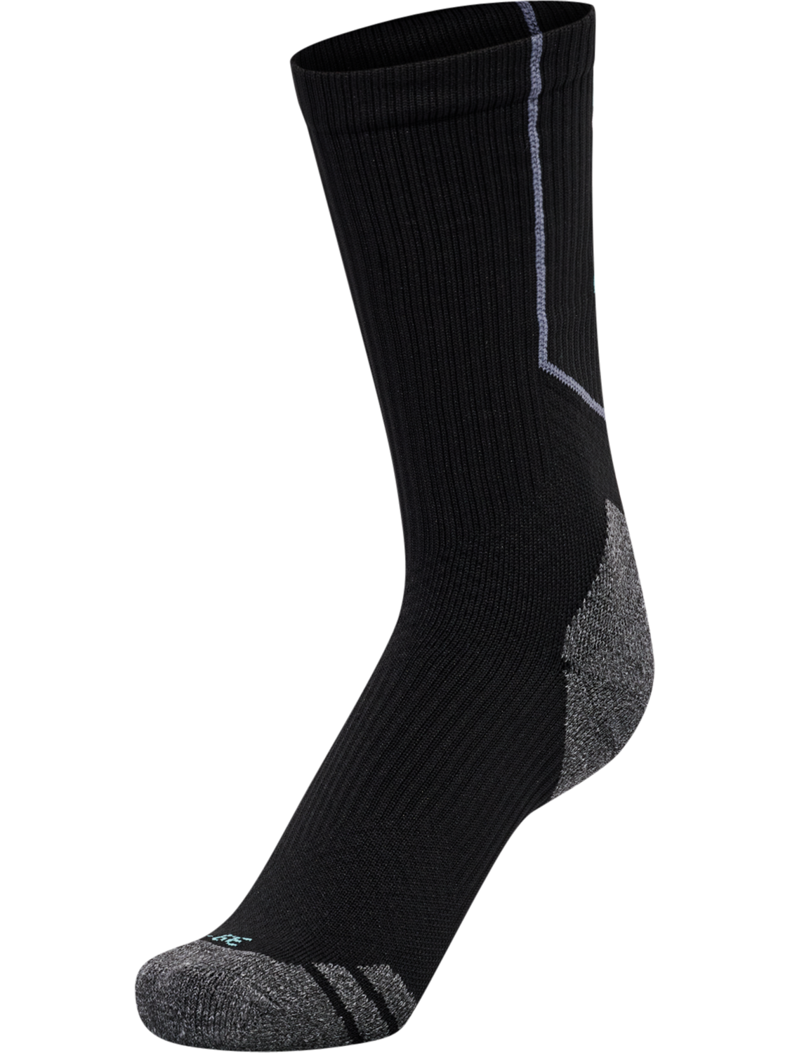 hmlBLAZE PRO TRAINING SOCKS LOW, BLACK/POOL BLUE, packshot