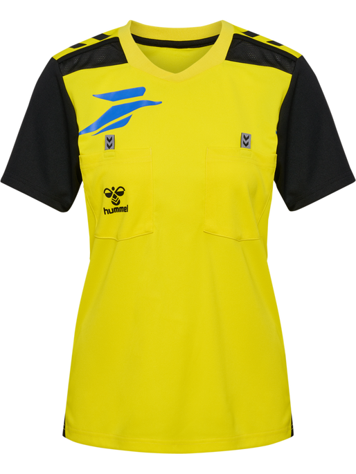 FFHB NEW REFEREE JERSEY S/S WO, BLAZING YELLOW W/O SPONSOR, packshot