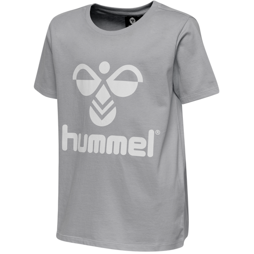 hmlTRES T-SHIRT S/S, GREY MELANGE, packshot