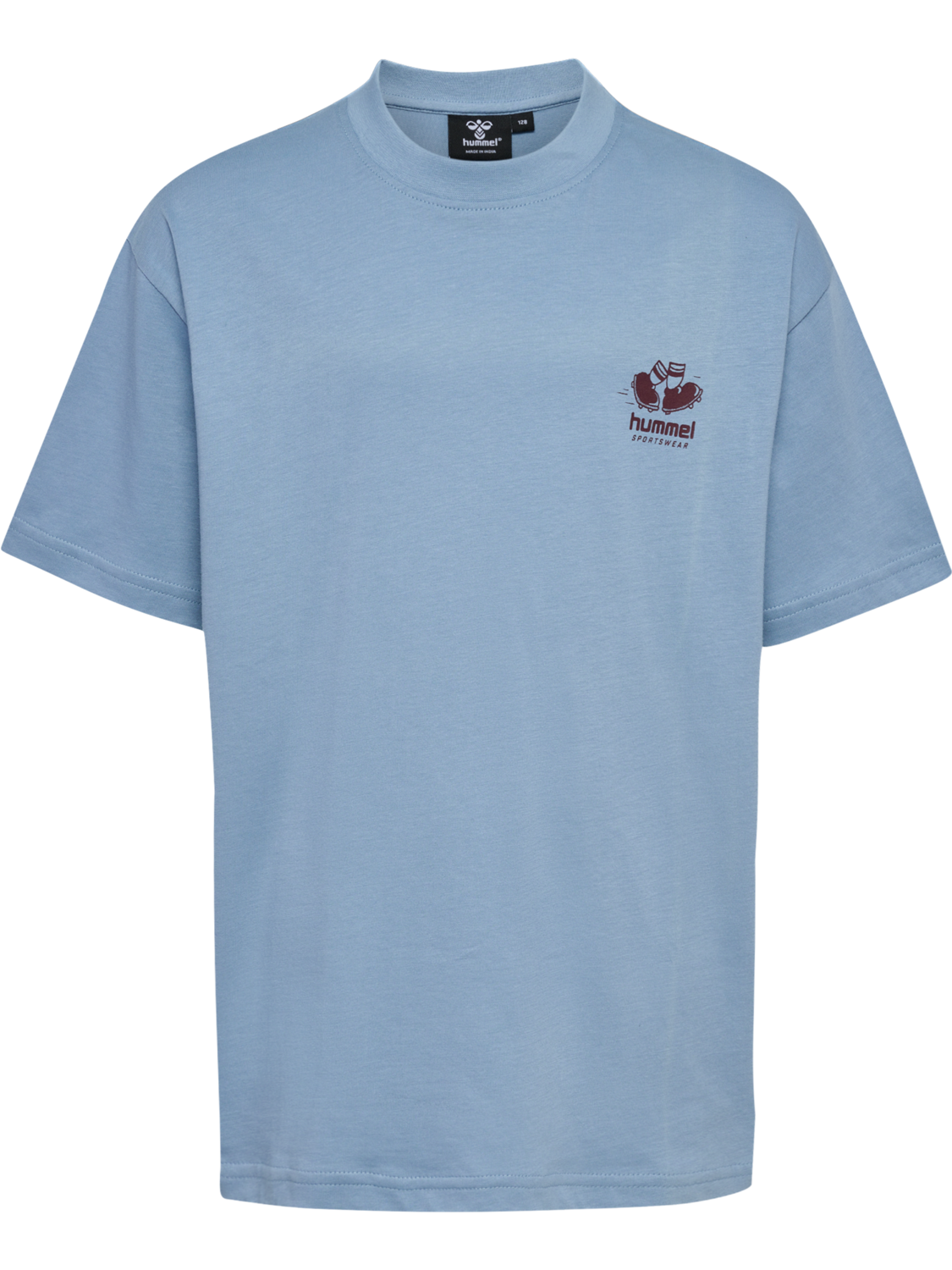 hmlLOOSE TEE S/S GRAPHIC JUNIOR, FADED DENIM, packshot