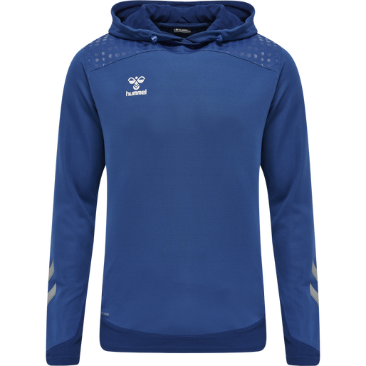 hmlLEAD POLY HOODIE, TRUE BLUE, packshot