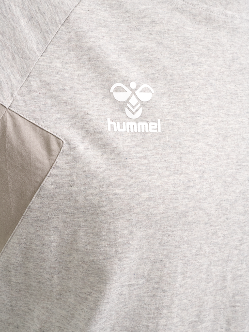hmlTRAVEL T-SHIRT S/S, LIGHT GREY MELANGE, packshot
