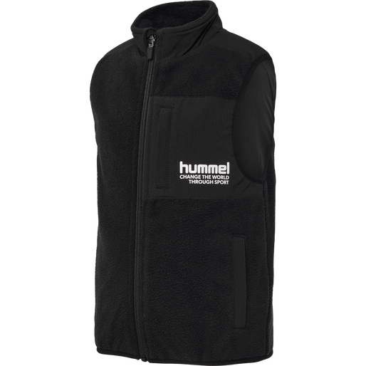 hmlPURE FLEECE VEST, BLACK, packshot