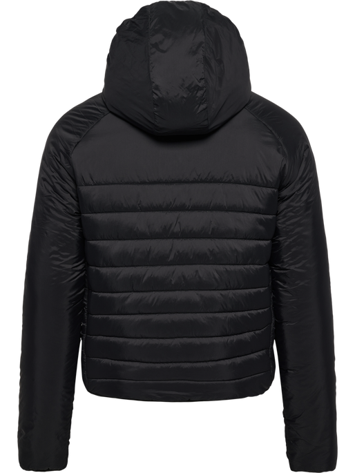 hmlGO QUILTED HOOD JACKET, BLACK, packshot