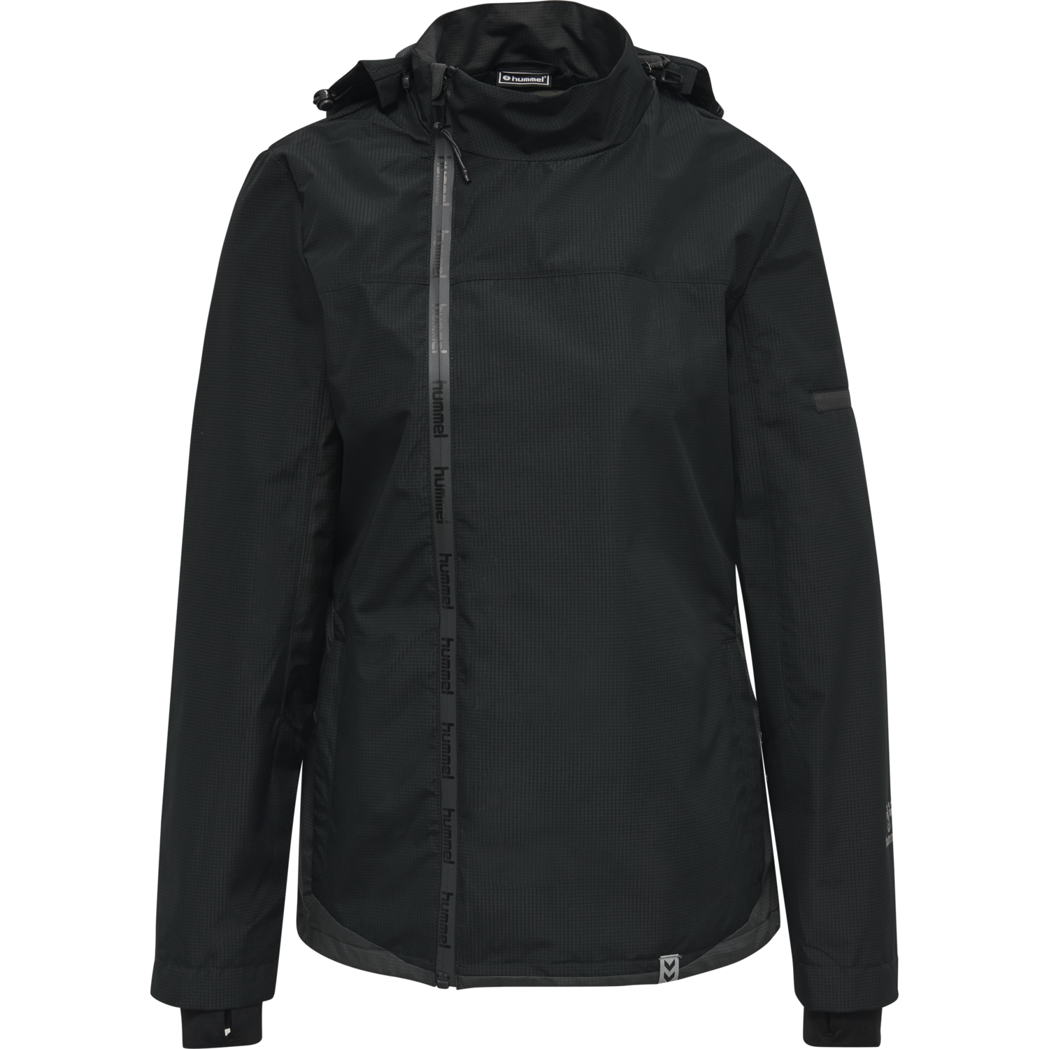 hmlNORTH SHELL JACKET WOMAN, BLACK/ASPHALT, packshot