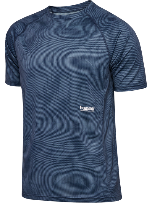 hmlPULSE AOP WORKOUT SHORTS SET, BLUE MIRAGE/DRESS BLUE hmlPULSE AOP WORKOUT SHORTS SET, BLUE MIRAGE/DRESS BLUE, packshot