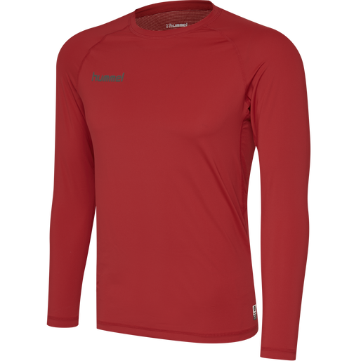 HUMMEL FIRST PERFORMANCE JERSEY L/S, TRUE RED, packshot