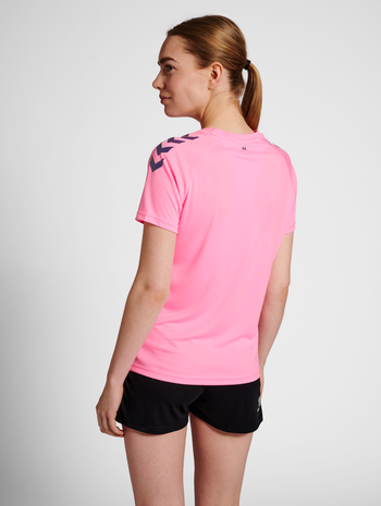 hmlCORE XK CORE POLY T-SHIRT S/S WOMAN, COTTON CANDY, model
