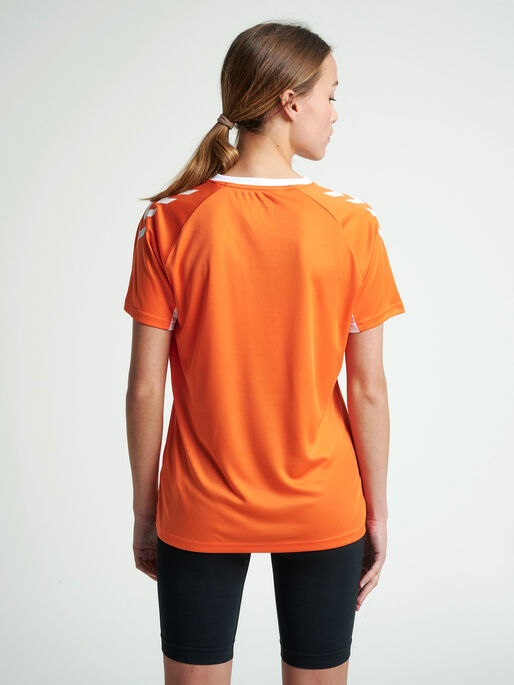 CORE TEAM JERSEY WOMAN S/S, TANGERINE, model