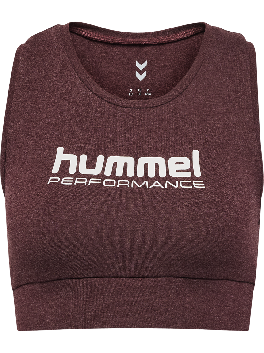hmlPULSE LOGO LIGHT SUPPORT BRA, FUDGE MELANGE, packshot
