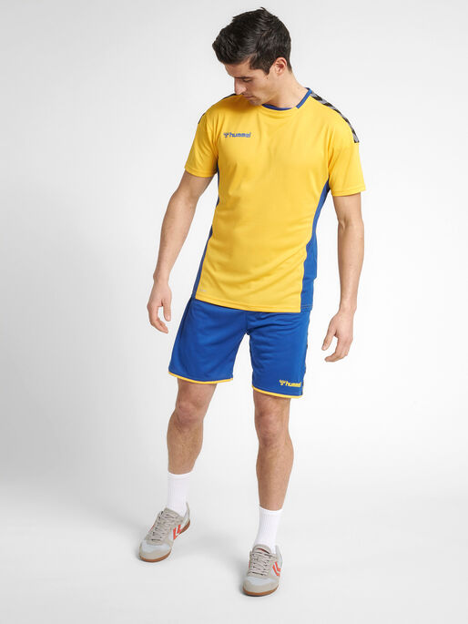 hmlAUTHENTIC POLY JERSEY S/S, SPORTS YELLOW, model