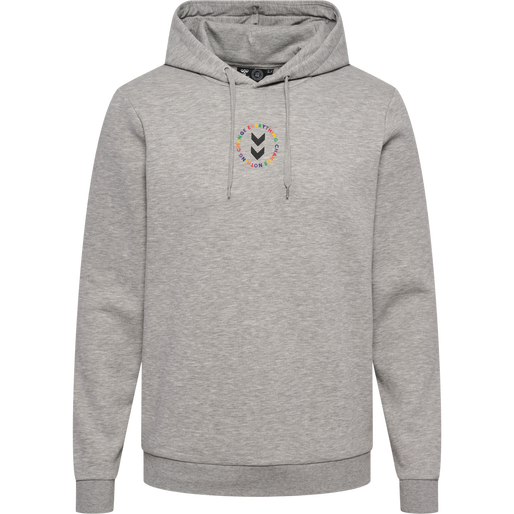hmlEVERYTHING NOTHING HOODIE, GREY MELANGE hmlEVERYTHING NOTHING HOODIE, GREY MELANGE, packshot