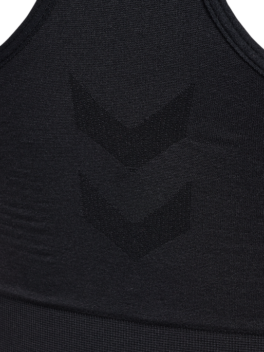 hmlTIF SEAMLESS PADDED SPORTS BRA, BLACK, packshot