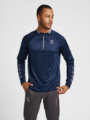 hmlGG12 ACTION HALF ZIP SWEAT, MARINE, model