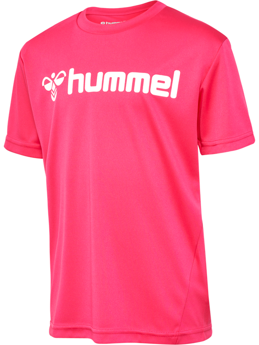 hmlLOGO JERSEY S/S KIDS, RASPBERRY SORBET, packshot