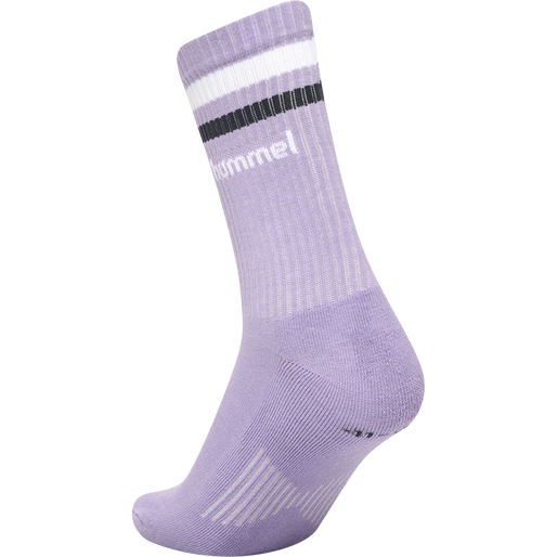 hmlRETRO 4-PACK SOCKS MIX, WHITE/PURPLE/GREY, packshot