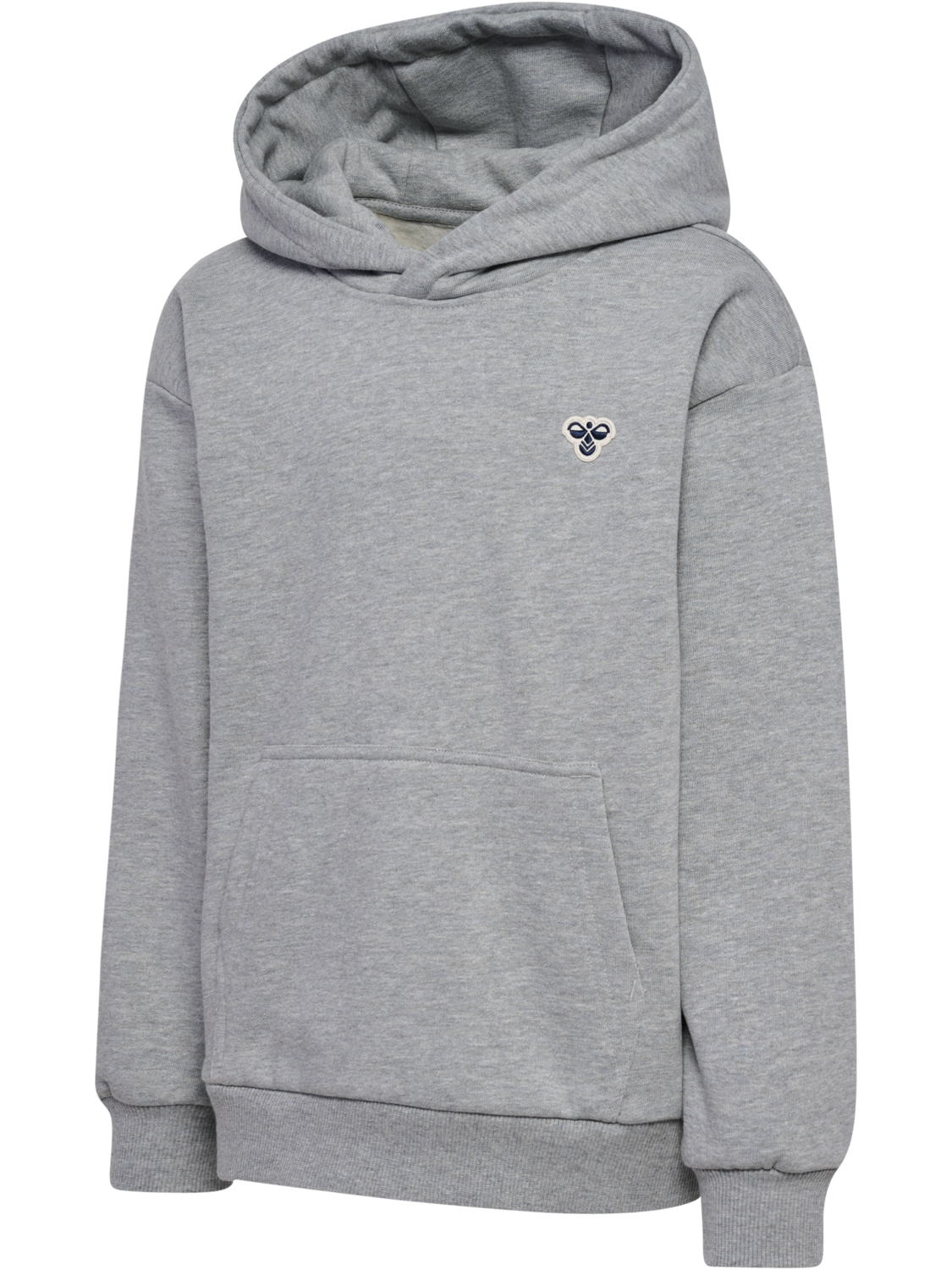 hmlJR LOOSE HOODIE BEE, GREY MELANGE, packshot
