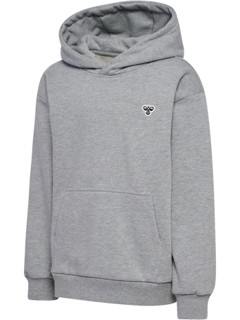 hmlJR LOOSE HOODIE BEE, GREY MELANGE