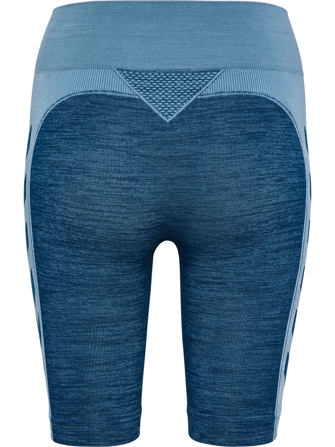 hmlCLEA SEAMLESS CYCLING SHORTS, NAVY PEONY/FADED DENIM, packshot
