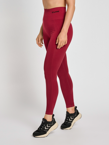 hmlTIF SEAMLESS HIGH WAIST TIGHTS, CABERNET, model