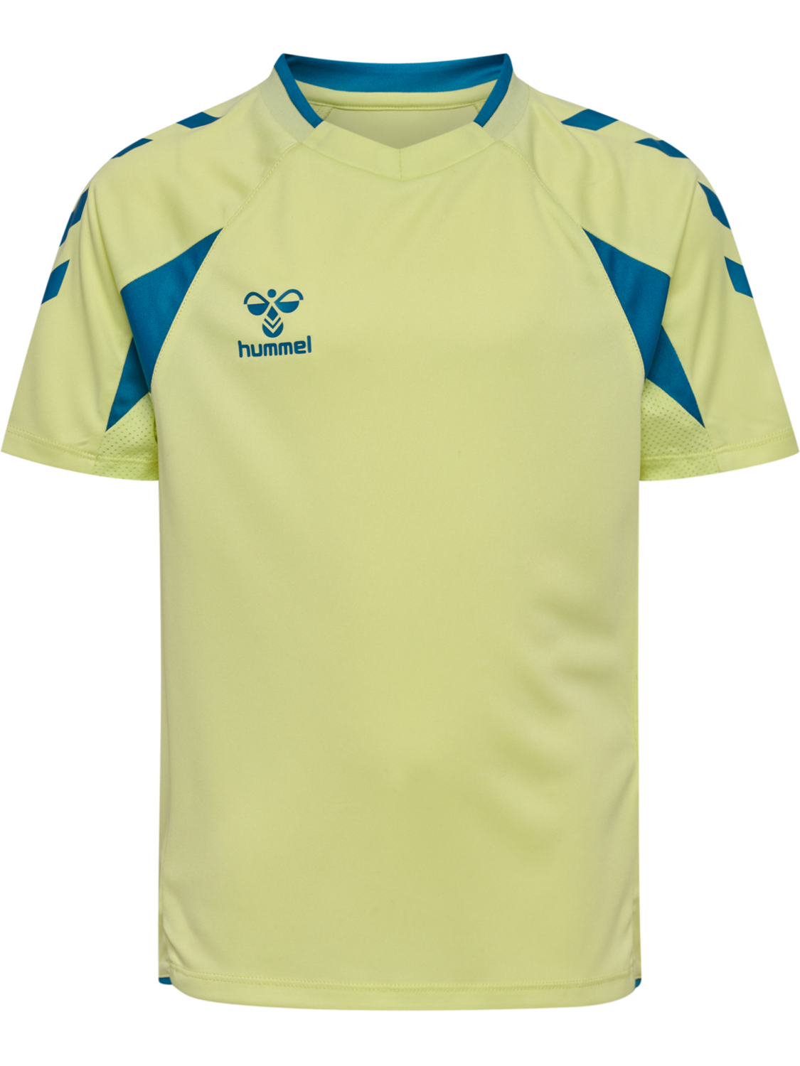 hmlCORE 2.0 JERSEY S/S KIDS, PALE LIME YELLOW/CELESTIAL, packshot