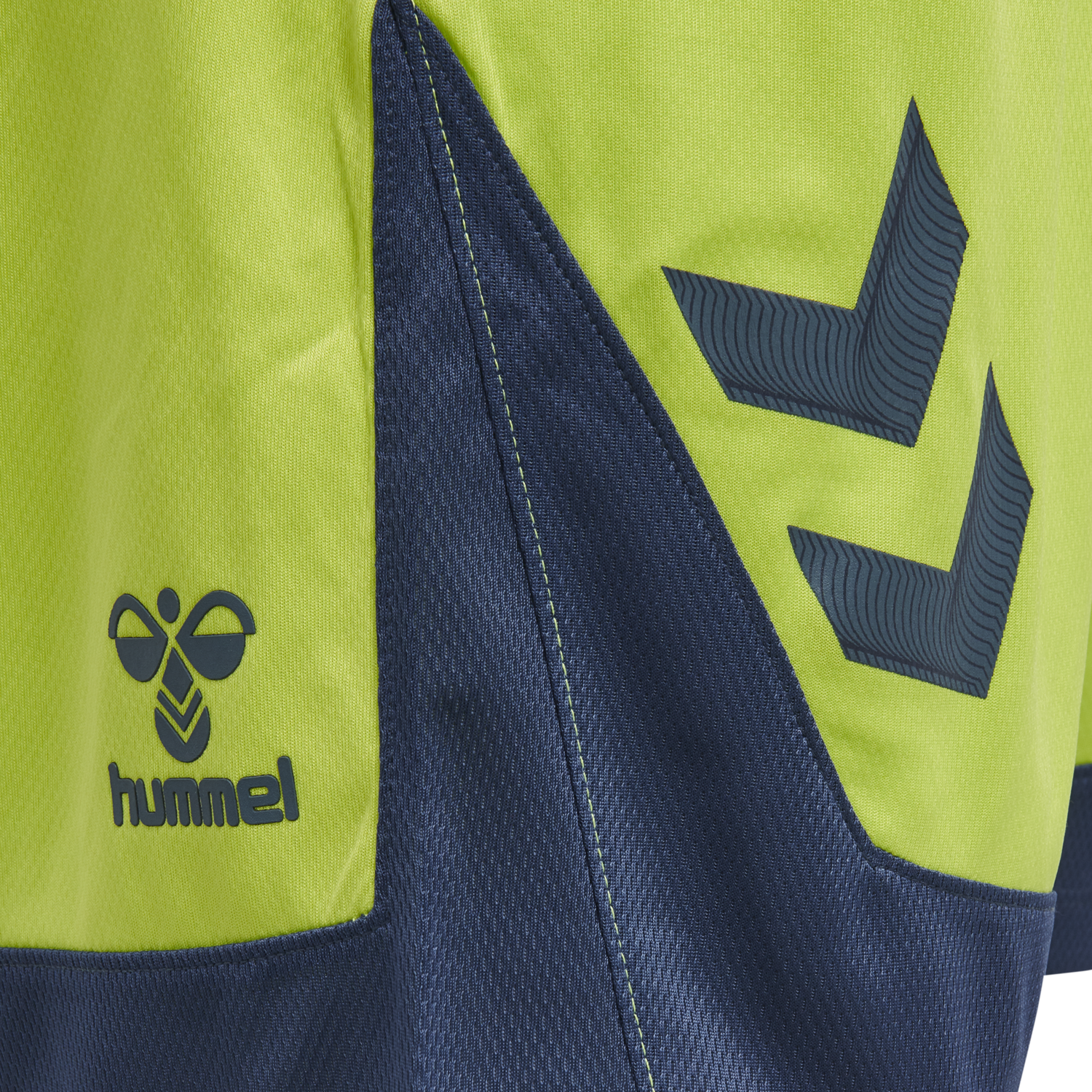 hmlLEAD POLY SHORTS, LIME PUNCH, packshot