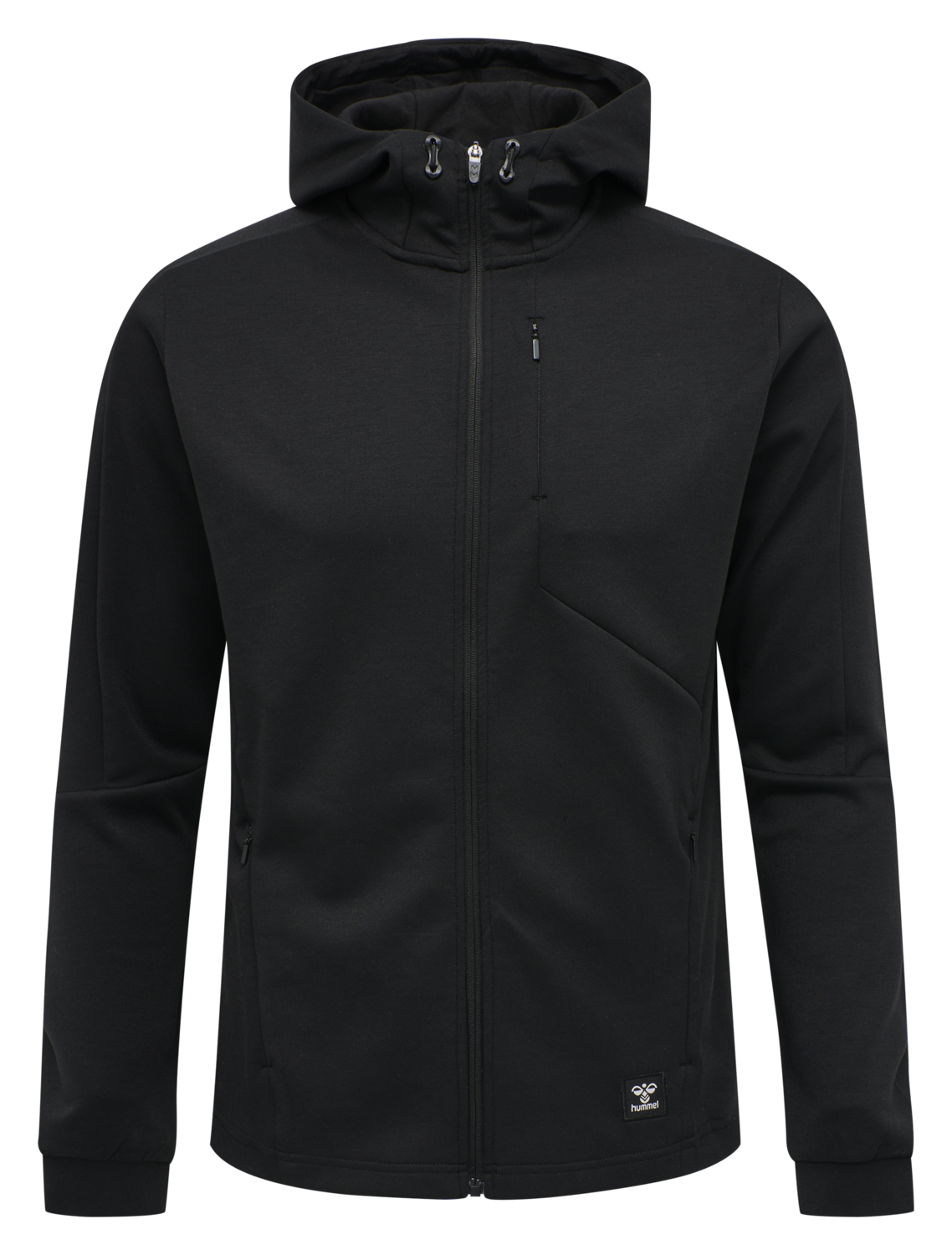 hmlTROPPER ZIP HOODIE, BLACK, packshot