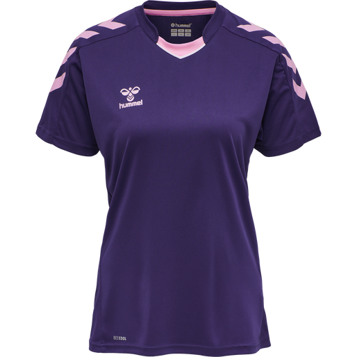 hmlCORE XK POLY JERSEY S/S WOMAN, ACAI, packshot