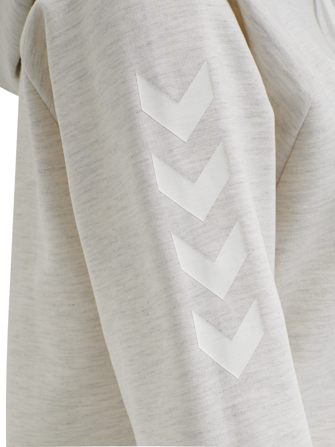 HUMMEL GO COTTON HOODIE WOMAN, EGRET MELANGE, packshot