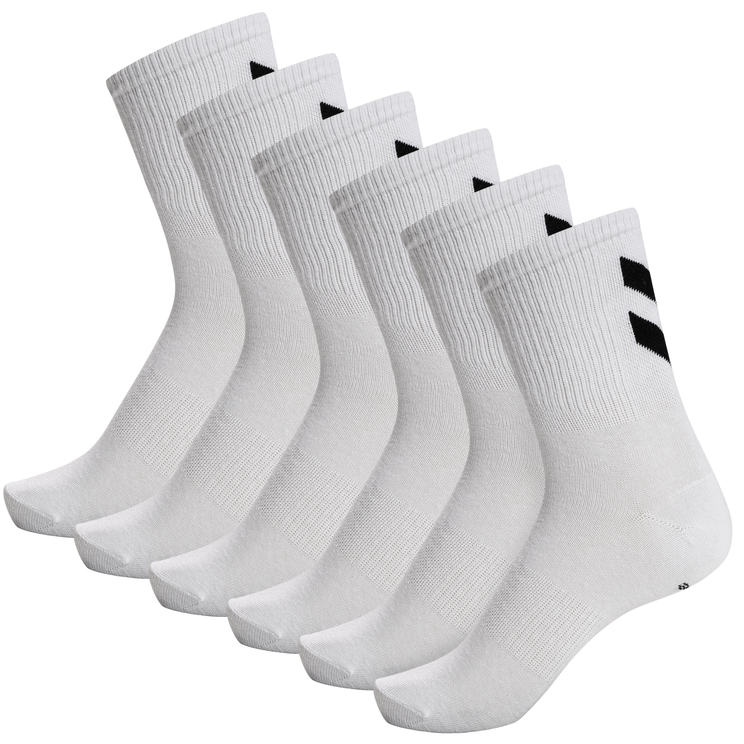 hmlCHEVRON 6-PACK SOCKS, WHITE, packshot