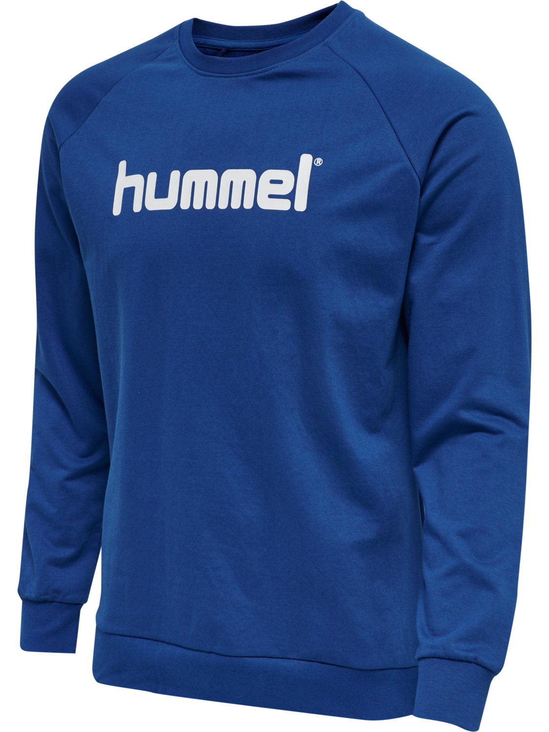 HUMMEL GO COTTON LOGO SWEATSHIRT WOMAN, TRUE BLUE, packshot