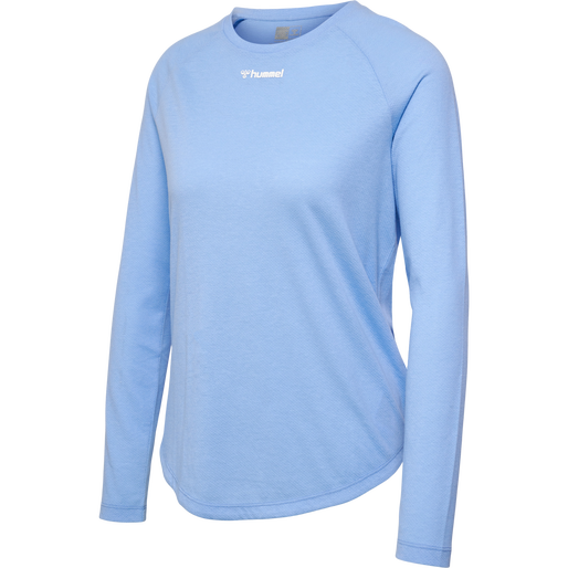hmlMT VANJA T-SHIRT L/S, PLACID BLUE, packshot