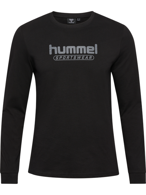 hmlBOOSTER T-SHIRT LS, BLACK hmlBOOSTER T-SHIRT LS, BLACK, packshot