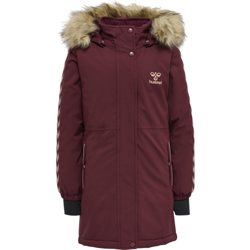 hmlLEAF TEX COAT, WINDSOR WINE, packshot