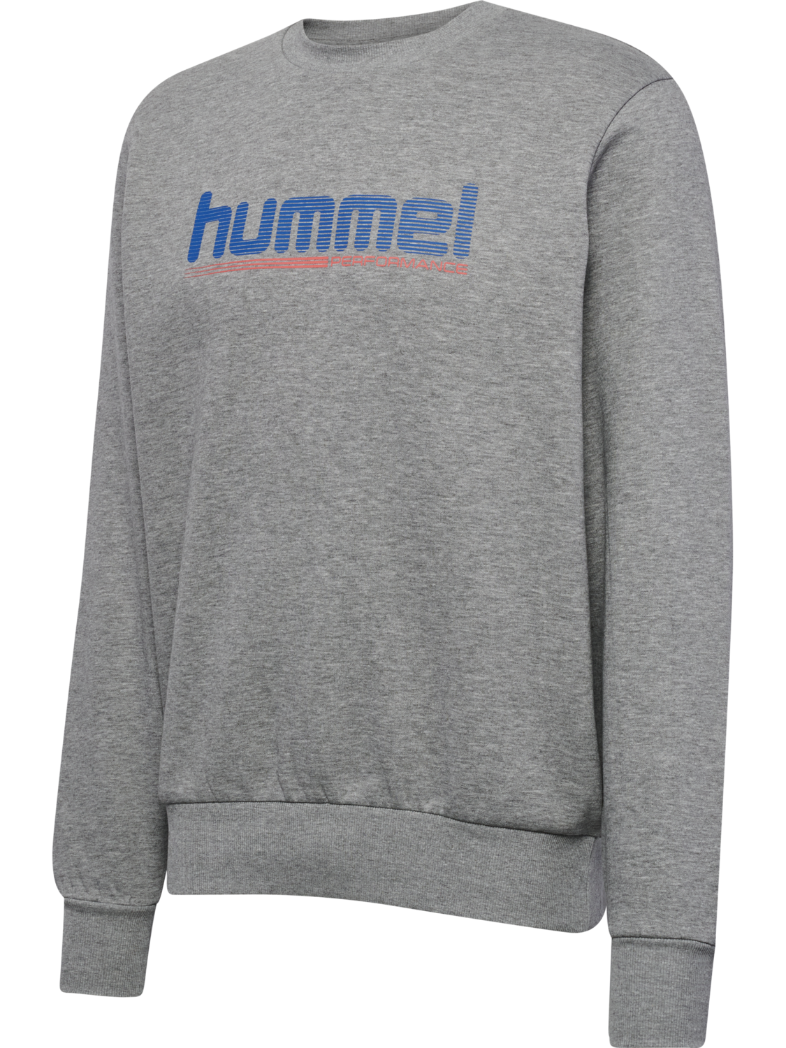 hmlGRAPHIC CREWNECK, GREY MELANGE, packshot