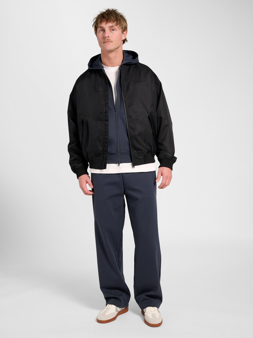 hmlBASEBALL JACKET, BLACK, model