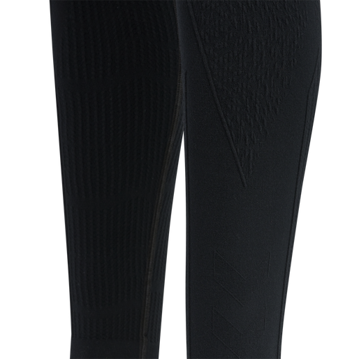 hmlMT FLOW SEAMLESS HW TIGHTS, BLACK hmlMT FLOW SEAMLESS HW TIGHTS, BLACK, packshot