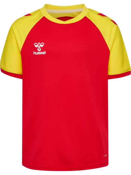 hmlMATCH LEAGUE JERSEY S/S KIDS, TRUE RED/BLAZING YELLOW hmlMATCH LEAGUE JERSEY S/S KIDS, TRUE RED/BLAZING YELLOW, packshot