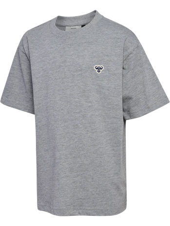 hmlJR LOOSE T-SHIRT S/S BEE, GREY MELANGE